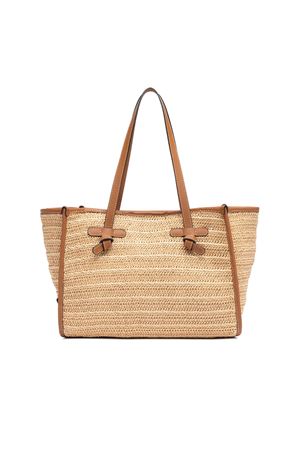Borsa shopping in rafia effetto paglia beige GIANNI CHIARINI | BS6849COMMRVMRK064